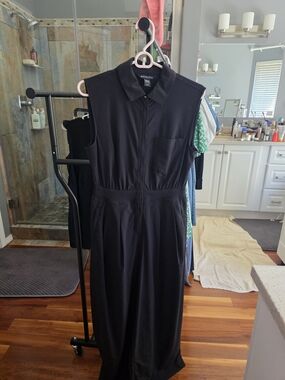 Athleta Black junpsuit with Classic Collar